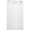 Whirlpool - 18" Front Control Built-In Dishwasher with Stainless Steel Tub - White-Front_Standard