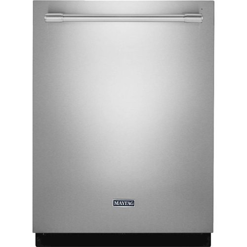 Maytag - 24" Top Control Tall Tub Built-In Dishwasher with Stainless Steel Tub-Front_Standard 