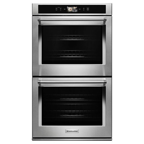 KitchenAid - Smart Oven+ 30" Built-In Double Electric Convection Wall Oven - Stainless steel