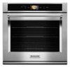 KitchenAid - Smart Oven+ 30" Built-In Single Electric Convection Wall Oven - Stainless Steel-Front_Standard