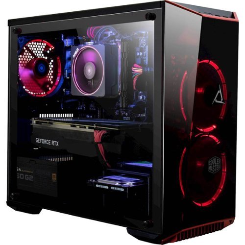 CLX - Gaming Desktop- AMD Ryzen 7 2700X - 16GB Memory - NVIDIA GeForce RTX 2080 Ti - 3TB HDD + 240GB SSD - Black/Red-Front_Standard 