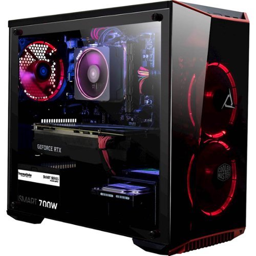 CLX - Gaming Desktop - AMD Ryzen 7 2700X - 16GB Memory - NVIDIA GeForce RTX 2070 - 2TB HDD + 480GB SSD - Black/Red-Front_Standard 