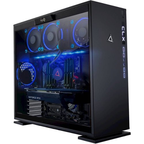CLX - SET Gaming Desktop-AMD Ryzen ThreadRipper - 32GB Memory- NVIDIA GeForce RTX 2080 Ti- 6TB HDD + 960GB SSD - Black/Blue-Front_Standard 