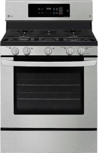 LG - 5.4 Cu. Ft. Self-Cleaning Freestanding Gas Convection Range with EasyClean - Stainless steel