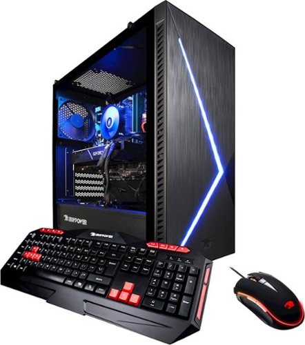 iBUYPOWER - Slate Gaming Desktop - Intel Core i5 - 8GB Memory - NVIDIA GeForce GTX 1060 - 1TB Hard Drive + 240GB Solid State Drive - Black-Front_Standard 
