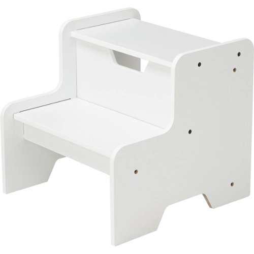 Melissa & Doug - Wooden Two-Step Stool - White-Left_Standard 