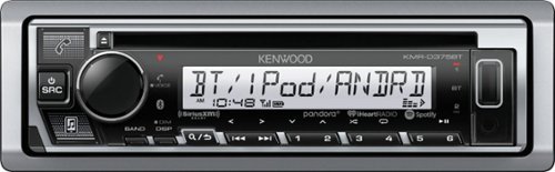 Kenwood - In-Dash CD/DM Receiver - Built-in Bluetooth - Satellite Radio-ready with Detachable Faceplate - Gray-Front_Standard 