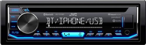 JVC - In-Dash CD Receiver - Built-in Bluetooth - Satellite Radio-Ready with Detachable Faceplate - Black-Front_Standard 
