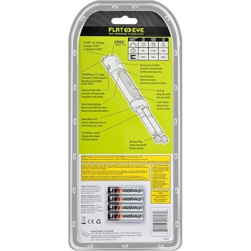 Panther Vision FLATEYE 310 Lumen LED Flashlight - Black BUY IN AUSTRALIA