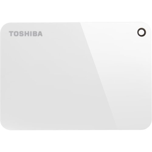 Toshiba - Canvio 1TB External USB 3.0 Portable Hard Drive - White-Front_Standard 