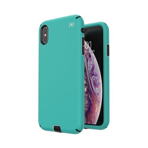 Speck - Presidio Sport Case for Apple® iPhone® XS Max - Black/Dolphin Grey/Jet Ski Teal