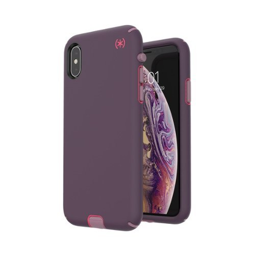 Speck - Presidio Sport Case for Apple® iPhone® X and XS - Pitaya Pink/Vintage Purple/Cattleya Pink-Angle_Standard 