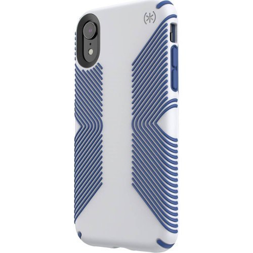 Speck - Presidio Grip Case for Apple® iPhone® XR - Ballpoint Blue/Microchip Gray-Front_Standard 