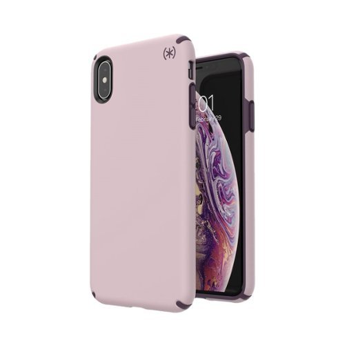 Speck - Presidio Pro Case for Apple® iPhone® XS Max - Vintage Purple/Meadow Pink-Angle_Standard 
