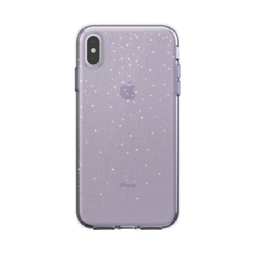 Speck Presidio Clear + Glitter Case for Apple iPhone XS Max - Gold Glitter/Geode Purple WORLDWIDE DELIVERY
