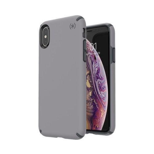 Speck - Presidio Pro Case for Apple® iPhone® X and XS - Slate Gray/Filigree Gray-Angle_Standard 