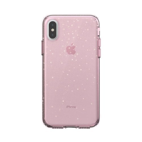 Speck Presidio Clear + Glitter Case for Apple iPhone X and XS - Bella Pink/Gold Glitter WORLDWIDE DELIVERY