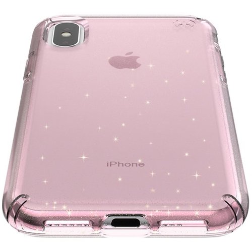 Speck Presidio Clear + Glitter Case for Apple iPhone X and XS - Bella Pink/Gold Glitter WHERE TO BUY