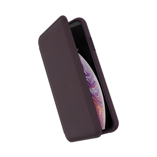 Speck - Presidio Folio Case for Apple® iPhone® XS Max - Vintage Purple/Veronica Purple-Angle_Standard 