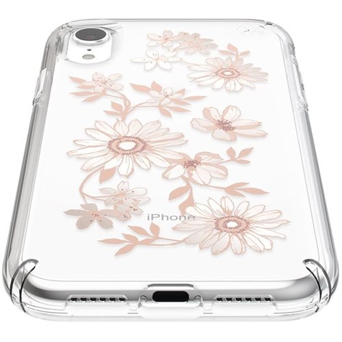Speck Presidio Clear + Print Case for Apple iPhone XR - Clear/Fairytale Floral Reach Gold GLOBAL SHIPPING