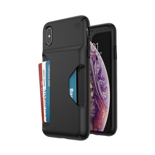 Speck - Presidio Wallet Modular Case for Apple® iPhone® XS Max - Black-Angle_Standard 