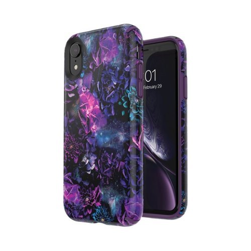 Speck - Presidio INKED Case for Apple® iPhone® XR - Galaxy Floral/Cala Purple-Angle_Standard 