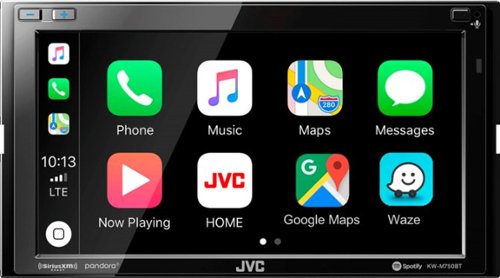 JVC - 6.8" - Android Auto/Apple® CarPlay™ - Built-in Bluetooth - In-Dash Digital Media Receiver - Black