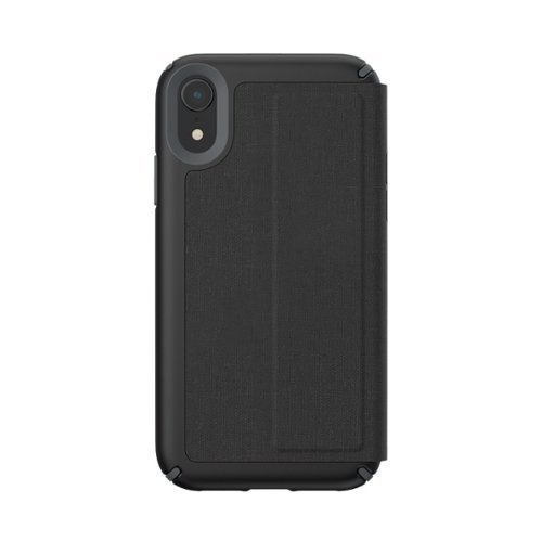 Speck Presidio Folio Case for Apple iPhone XR - Black/Slate Gray/Heathered Black GLOBAL SHIPPING