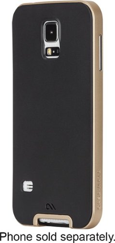  Case-Mate - Slim Tough Bumper Case for Samsung Galaxy S 5 Cell Phones - Gold/Black