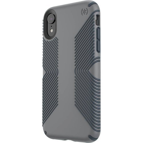 Speck - Presidio Grip Case for Apple® iPhone® XR - Graphite Gray/Charcoal Gray-Front_Standard 