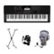 Casio - Full-Size Keyboard with 61 Velocity-Sensitive Keys - Black-Front_Standard 