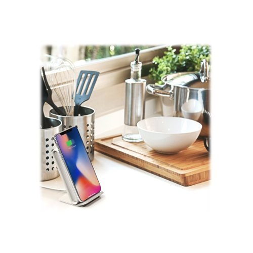 iOttie - iON 7.5/10W Qi Certified Fast Charge Wireless Charging Pad for iPhone/Android - Ivory-Alt_View_Standard_13 