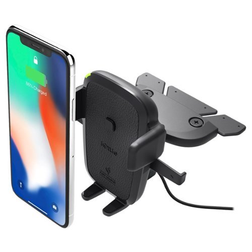  iOttie - Easy One Touch Qi Wireless Fast Charge CD Slot Mount for Select Cell Phones - Black