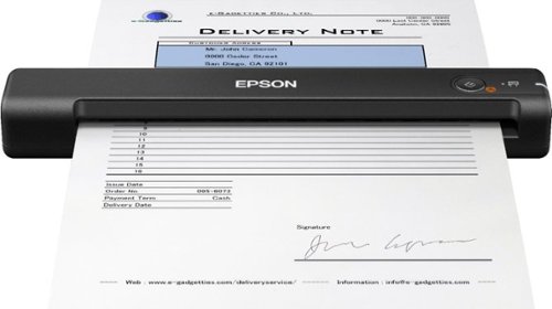 Epson - ES-55R Mobile Color Document Receipt Scanner - Black