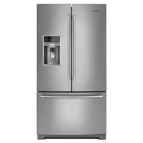 Maytag - 27 cu. ft. French Door Refrigerator with PowerCold Feature - Stainless Steel-Front_Standard 