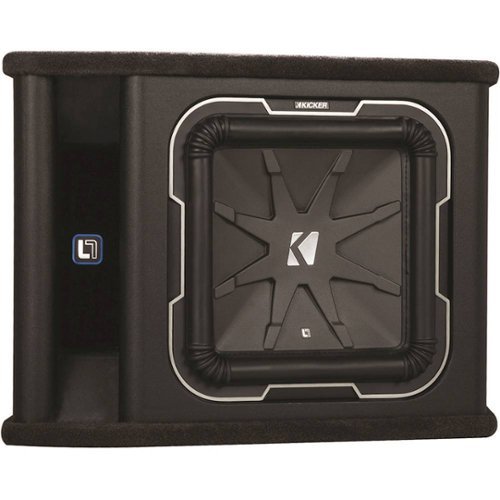 KICKER - L7 12" Dual-Voice-Coil 2-Ohm Subwoofer with Enclosure - Balck-Front_Standard 