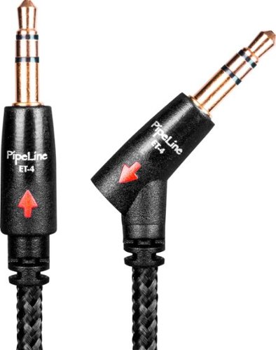 AudioQuest - PipeLine 4' Stereo Audio Cable - Gray/Black-Front_Standard 