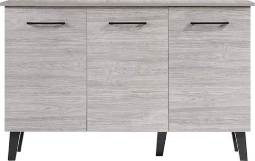 Noble House - Humboldt Mid-Century Modern Cabinet - Gray Oak-Front_Standard 