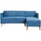 Noble House - Frackville Fabric 2-Piece Chaise Sectional Sofa - Muted Blue-Front_Standard