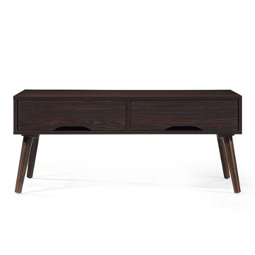 Noble House - Wilmar Mid Century Modern Coffee Table - Wenge-Front_Standard 