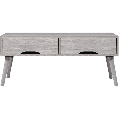 Noble House - Wilmar Mid Century Modern Coffee Table - Gray Oak-Front_Standard 