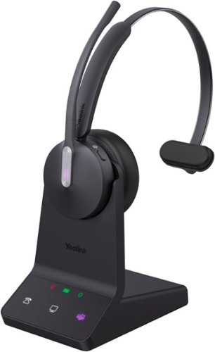 Yealink - 1208671 WH64 Momo Teams Wireless Headset,DECT&Bluetooth - Black-Front_Standard 