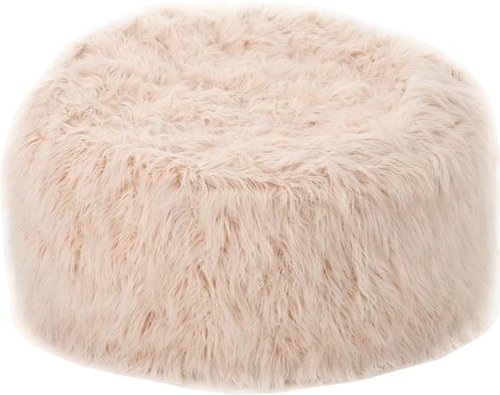 Noble House - Cullman Furry Bean Bag - Pastel Pink-Front_Standard 