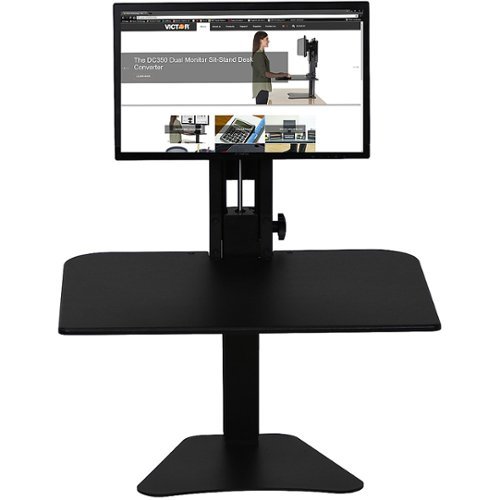 Victor - High Rise Sit-Stand Desk Converter - Black