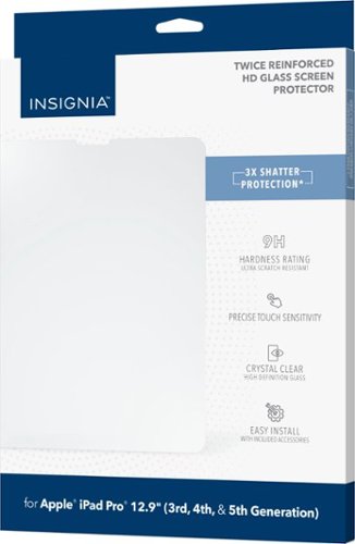 Insignia™ HD Glass Screen Protector for Apple iPad Pro 12.9 (3rd, 4th, 5th and 6th Gen) - Clear SHOP ONLINE