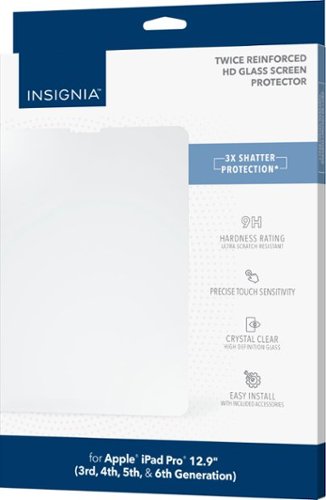 Insignia™ HD Glass Screen Protector for Apple iPad Pro 12.9 (3rd, 4th, 5th and 6th Gen) - Clear BUY IN EUROPE