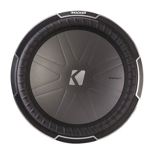 KICKER - CompQ 15" Dual-Voice-Coil 2-Ohm Subwoofer - Black
