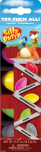 Crayola - Silly Putty Egg Party (5-Pack) - Hot Pink/Neon Yellow/Glow Green/Silver Metallic