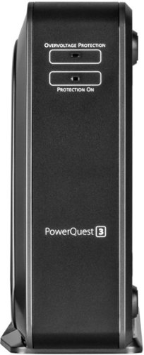 AudioQuest - PowerQuest 8-Outlet/4-USB Surge Protector - Negro/Plata