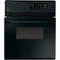 GE - 24" Built-In Single Electric Wall Oven - Black on Black-Front_Standard